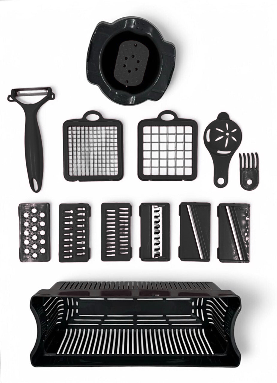 Razatoare multifunctionala legume si fructe 15 in 1, lame inox