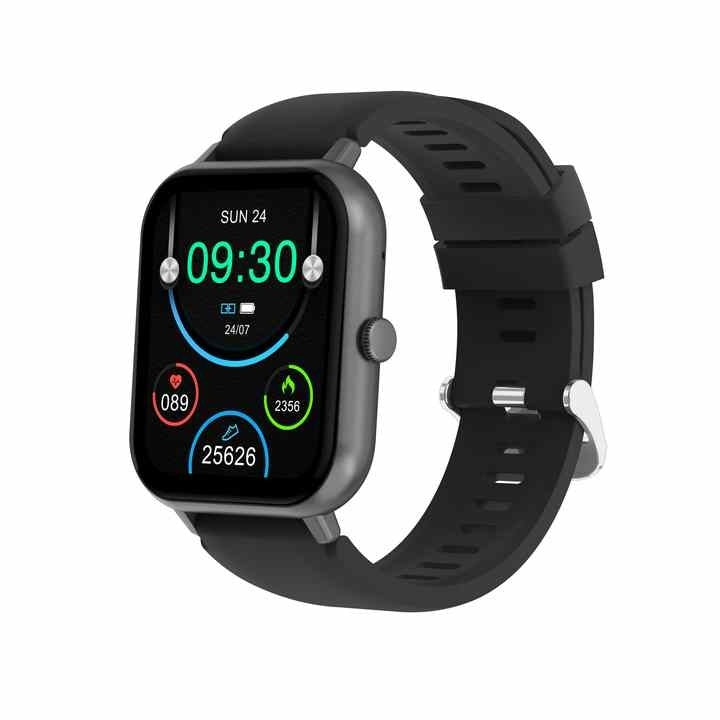 Smartwatch H-go Sport Roz/Negru Presiune arteriala, Bluetooth