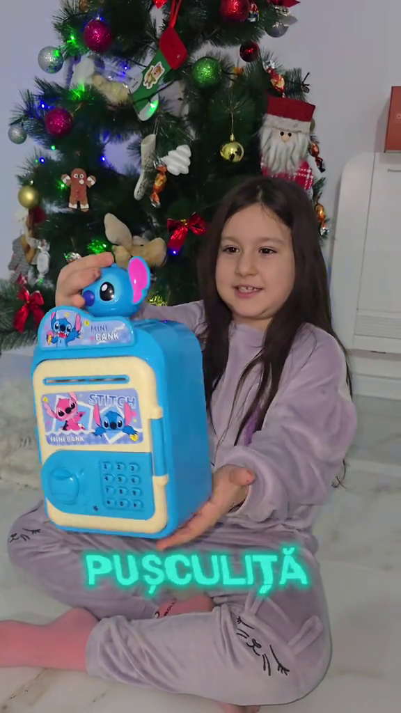 Pușculiță Electronică Interactivă Stitch - Cadoul Perfect pentru Copii
