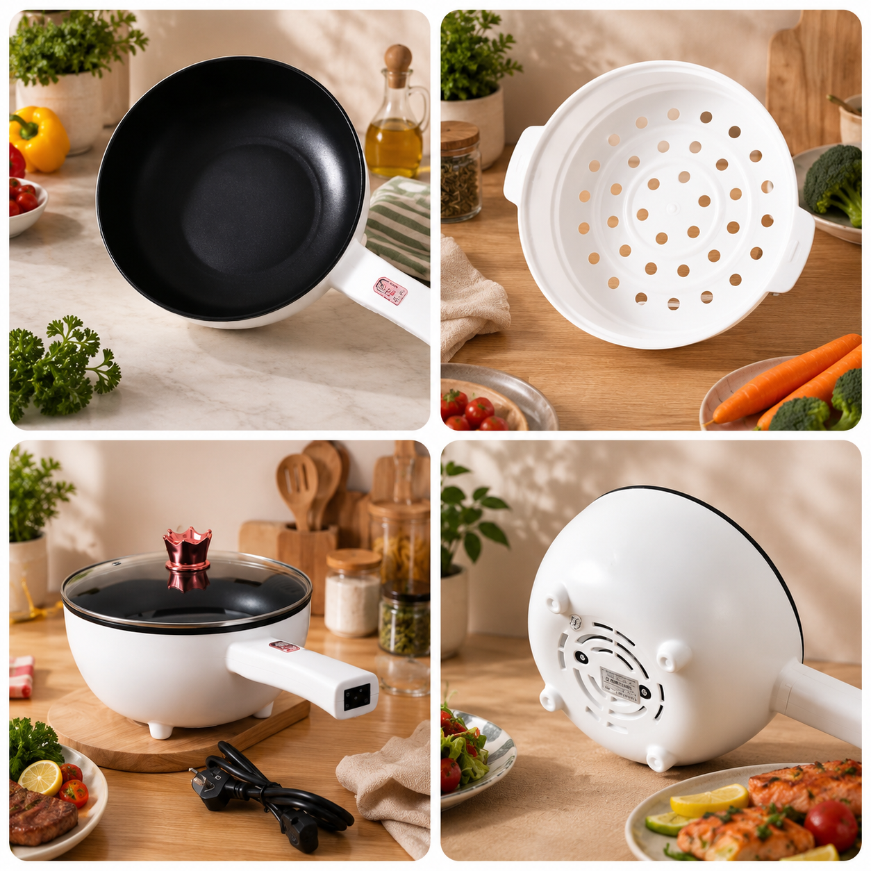 Tigaie electrică inteligentă multifunctională Zâna Casei 3,5 litri, 1000W