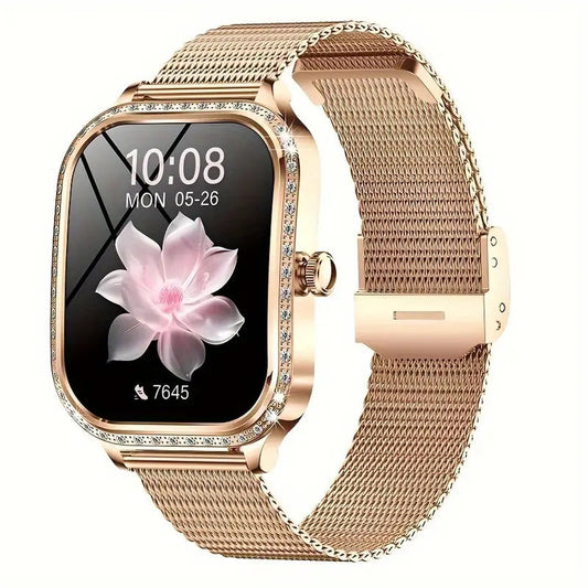 Smartwatch pentru Dama – Ecran FULL HD 1.75”, Monitorizare Sănătate, 130 Sporturi & Notificări